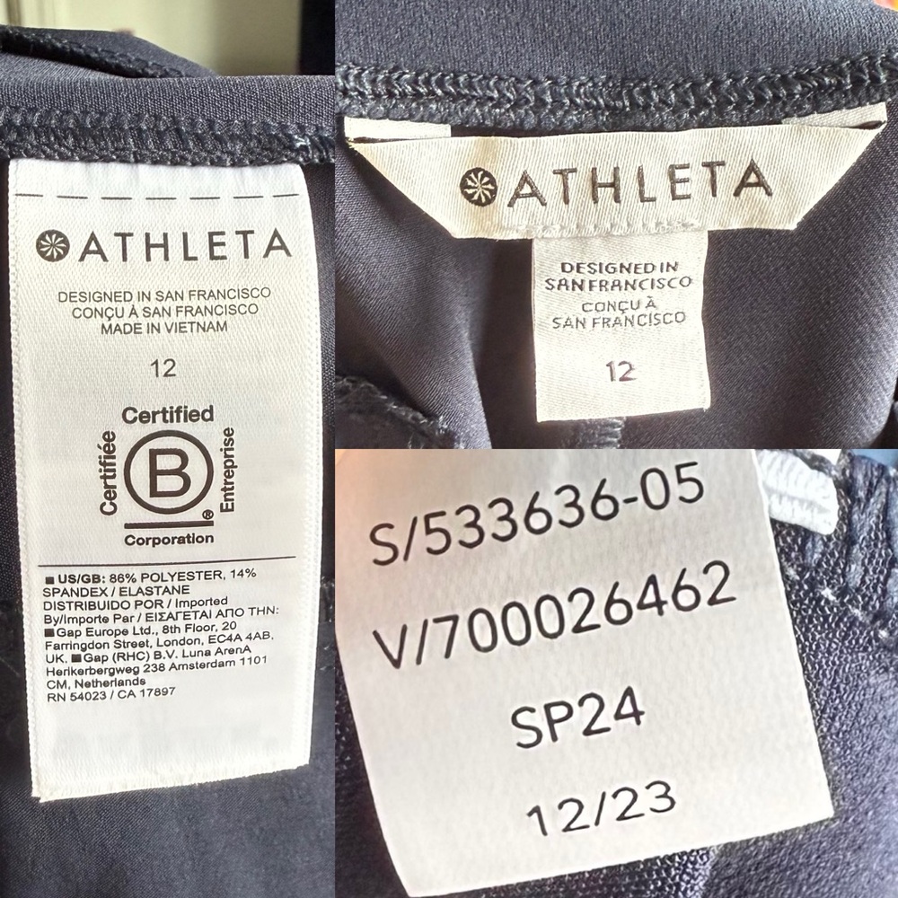 Athleta Endless High Rise Pant Navy Blue Women’s size 12 - Picture 7 of 8